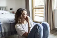 Women near bed upset.
